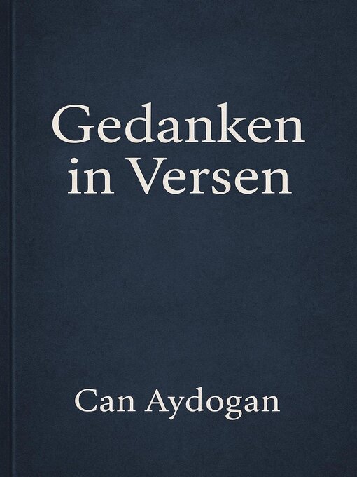 Title details for Gedanken in Versen by Can Aydogan - Available